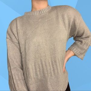 WIDE SLEEVES MUTED BLUE GRAY SWEATER NWT